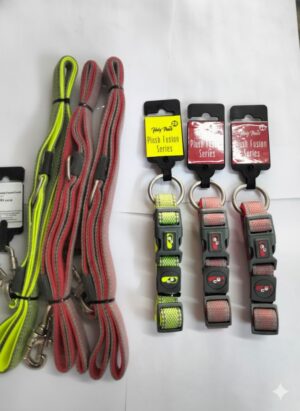 PLUSH FUSION PET COLLAR & LEASH SET – 20MM