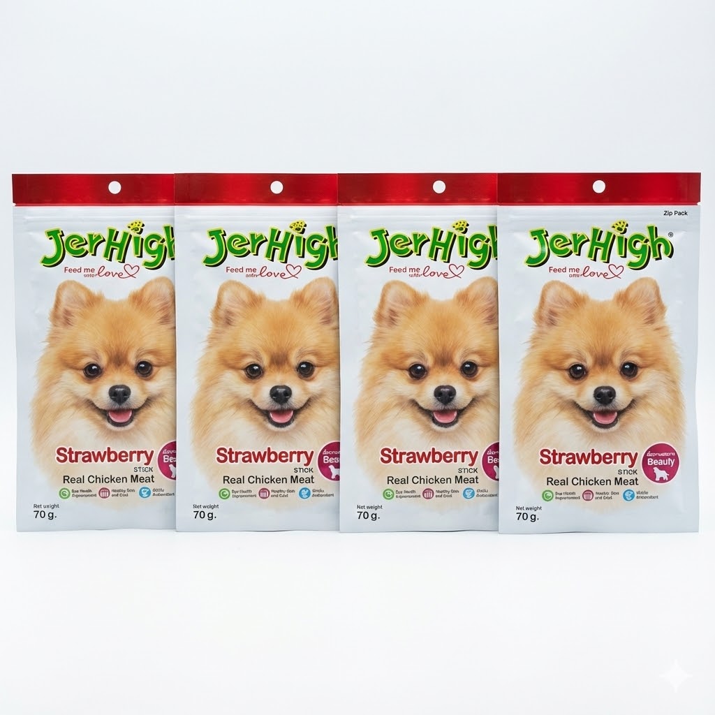 JERHIGH STRAWBERRY STICK – 70 g (PACK OF 4) - Image 2