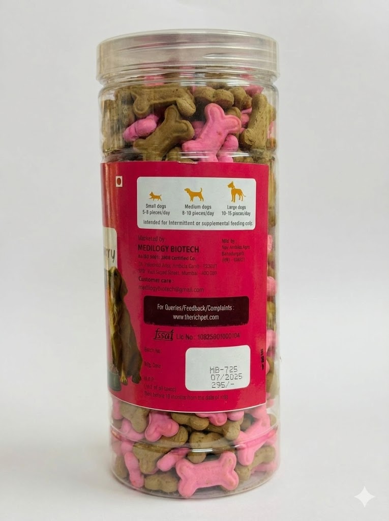 RICHDIET CHICKEN AND STRAWBERRY DOG BISCUITS - 700 GMS - Image 2