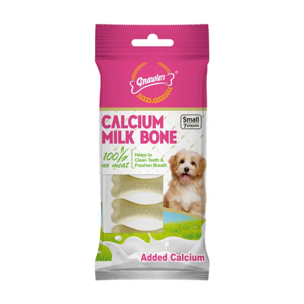 GNAWLERS CALCIUM MILK BONE - SMALL (7 PIECES) (PACK OF 2)