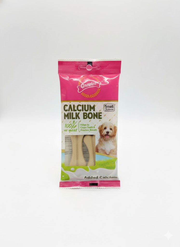 GNAWLERS CALCIUM MILK BONE – SMALL (2 PIECES) (PACK OF 5)