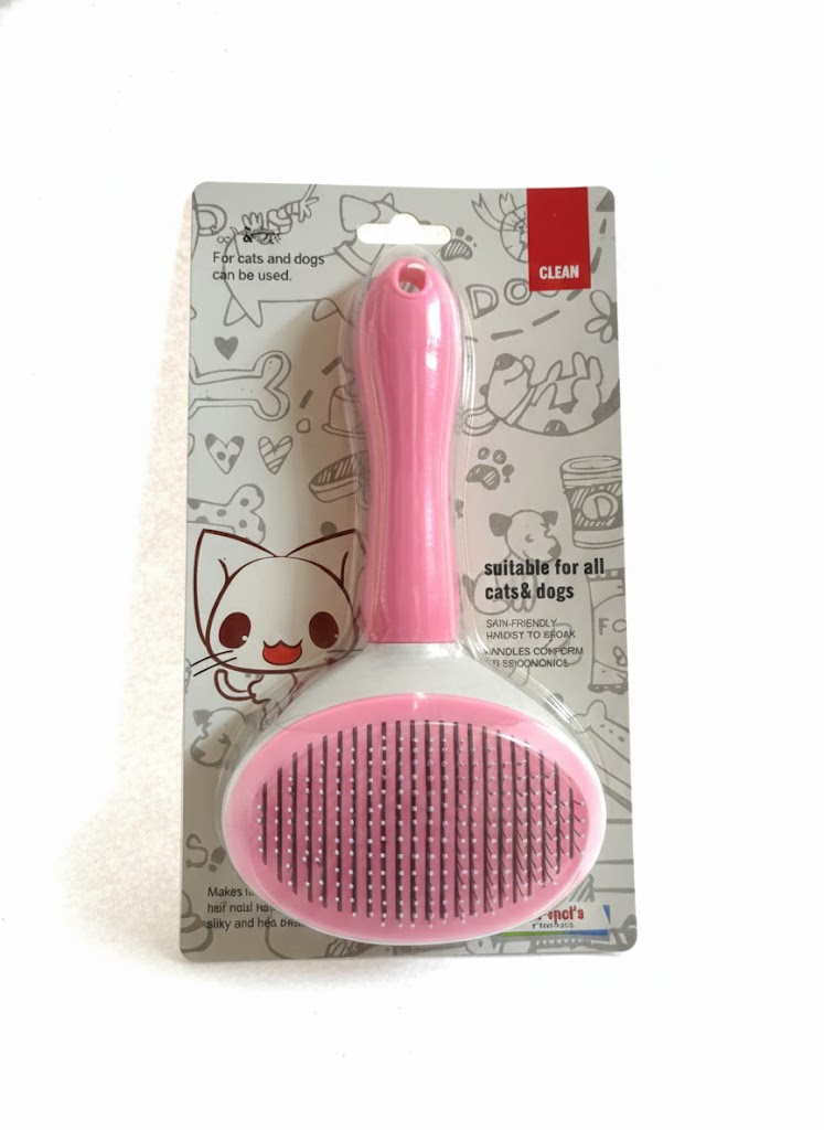 SOFT SLEEKER BRUSH FOR DOGS AND CATS - PINK