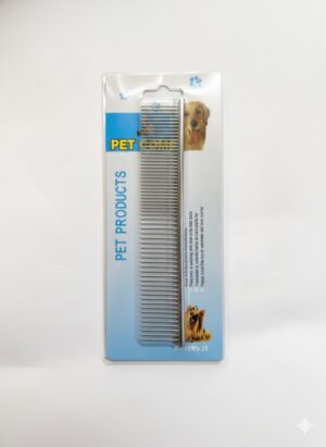 STAINLESS STEEL DOG COMB - LARGE