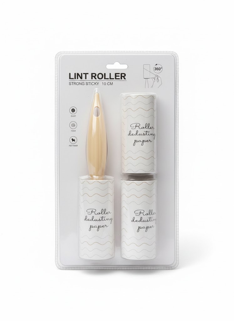 STRONG STICKY LINT REMOVER - 10 CM WITH 3 REFILLS
