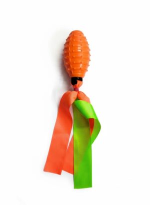 RUBBER CHEW TOY WITH RIBBON TAIL