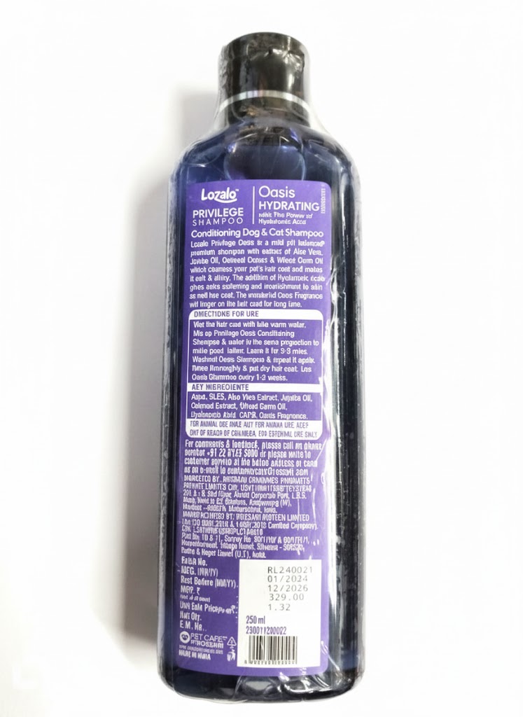 LOZALO PRIVILEGE HYDRATING SHAMPOO 250 ML - Image 3