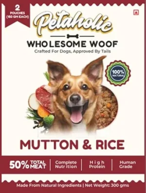 PETAHOLIC WHOLESOME WOOF MUTTON AND RICE