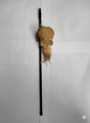 FEATHER SQUID WAND CAT TOY